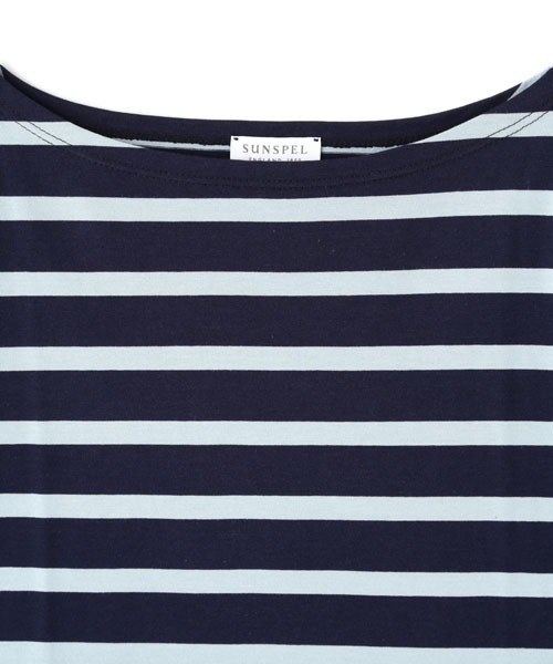 SUNSPEL(サンスペル)の「SUNSPEL / WOMEN’S Q82 STRIPE(Tシャツ/カットソー・レディース・ネイビー・1/2/3)」の11枚目の写真