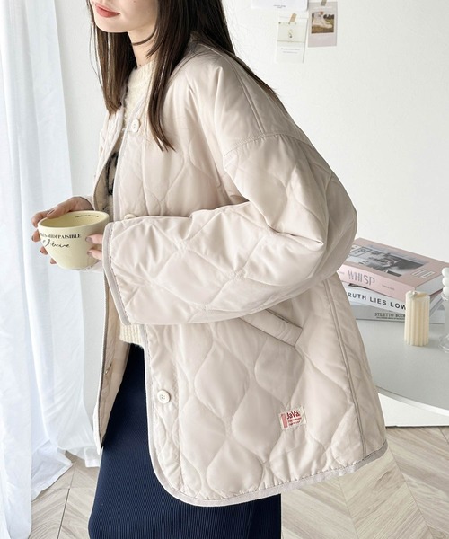 WACCアイボリー キルティング ノースリーブジャケット WACCアイボリー キルティング ノースリーブジャケット