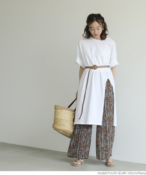coca(coca)(コカ)の「エスニック柄プリーツワイドパンツ(その他パンツ・レディース・ネイビー/オレンジ・ONE SIZE)」の10枚目の写真