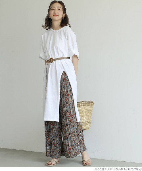 coca(coca)(コカ)の「エスニック柄プリーツワイドパンツ(その他パンツ・レディース・ネイビー/オレンジ・ONE SIZE)」の9枚目の写真