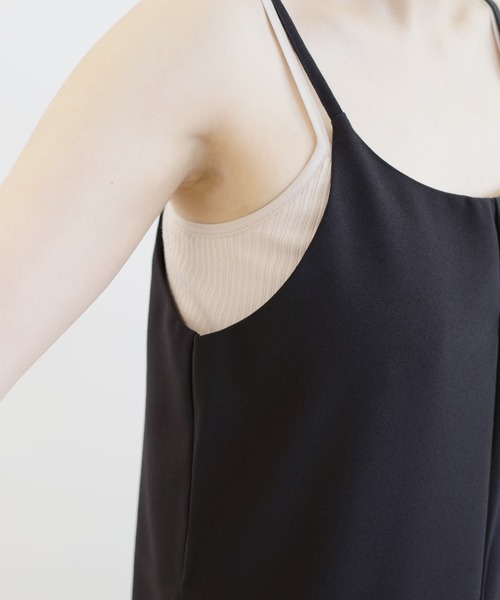 DouDou（ドゥドゥ）の「シアーチュニック＋サロペットSET（ワンピース・レディース・ブラック/オフホワイト・FREE）」の8枚目の写真