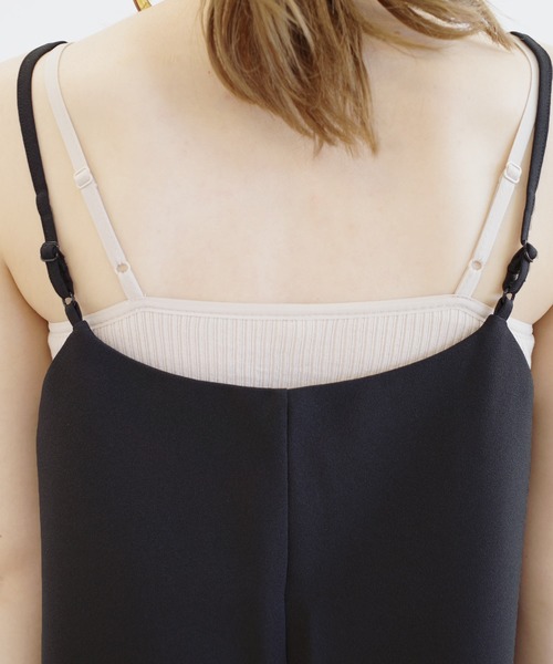 DouDou（ドゥドゥ）の「シアーチュニック＋サロペットSET（ワンピース・レディース・ブラック/オフホワイト・FREE）」の7枚目の写真