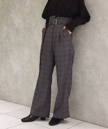 JEANASIS | サキゾメチェックアシメハイウエストパンツ/893757(その他パンツ)