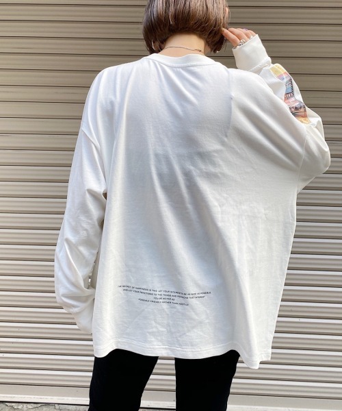 PAGEBOY（ページボーイ）の「ムービーグラフィックロンT /プリントロンT（Tシャツ/カットソー・レディース・オフホワイト/ブラック/チャコールグレー・FREE）」の5枚目の写真