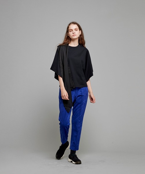 NOISE MAKER（ノイズメーカー）の「Suede style elastic waist pintuck pants/ウエストゴムピンタックスエードパンツ（その他パンツ・レディース・ブラック/ブラウン/ブルー・36/38）」の11枚目の写真