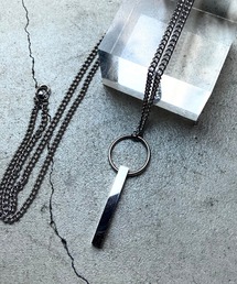 WEGO/ステンレスリングスティックネックレス