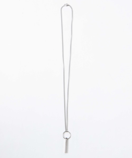 WEGO（ウィゴー）の「WEGO/ステンレスリングスティックネックレス（ネックレス・メンズ・シルバー・FREE）」の2枚目の写真
