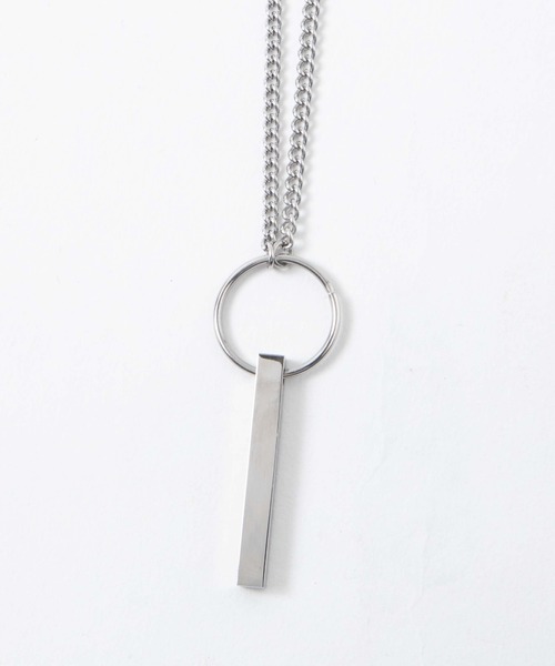 WEGO（ウィゴー）の「WEGO/ステンレスリングスティックネックレス（ネックレス・メンズ・シルバー・FREE）」の3枚目の写真