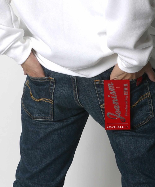 EDWIN（エドウィン）の「JEANISM EDWIN/エドウィン STRETCH DENIM REGULAR STRAIGHT JEANS ストレッチ デニムパンツ レギュラーストレート（デニムパンツ・メンズ・ワンウォッシュ/ブラック/インディゴブルー/ダークインディゴブルー/ブラック系その他/ライトインディゴブルー/ブルー系その他/ブルー系その他2/ライトブルー・28inch/33inch/29inch/30inch/32inch/36inch/27inch/31inch/34inch/38inch/40inch/44inch/42inch）」の18枚目の写真