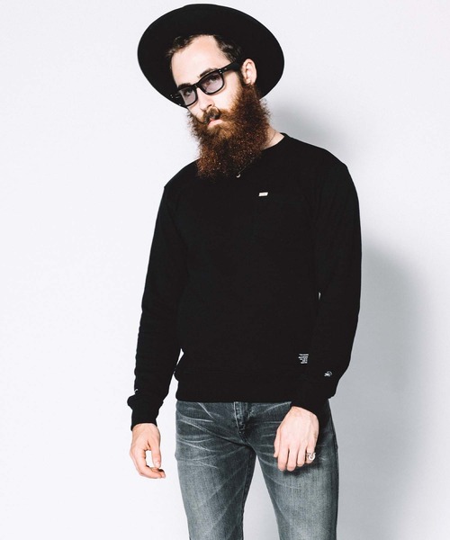 CRIMIE（クライミー）の「LONG SLEEVE POCKET BOX LOGO T SHIRT（Tシャツ/カットソー・メンズ・ホワイト/ブラック・S/M/L/XL/XXL）」の2枚目の写真