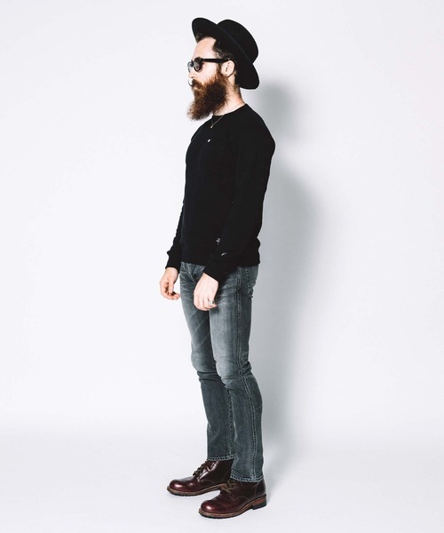 CRIMIE（クライミー）の「LONG SLEEVE POCKET BOX LOGO T SHIRT（Tシャツ/カットソー・メンズ・ホワイト/ブラック・S/M/L/XL/XXL）」の6枚目の写真