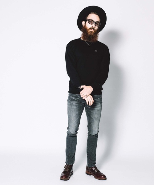 CRIMIE（クライミー）の「LONG SLEEVE POCKET BOX LOGO T SHIRT（Tシャツ/カットソー・メンズ・ホワイト/ブラック・S/M/L/XL/XXL）」の4枚目の写真