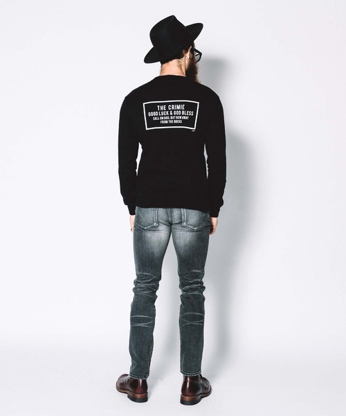 CRIMIE（クライミー）の「LONG SLEEVE POCKET BOX LOGO T SHIRT（Tシャツ/カットソー・メンズ・ホワイト/ブラック・S/M/L/XL/XXL）」の3枚目の写真