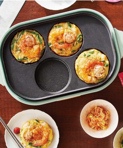 Toffy(トフィー)の「【Toffy/トフィー】 コンパクトホットプレート マルチプルプレートセット(キッチン家電・レディース・レッド/ブラック・FREE)」の6枚目の写真