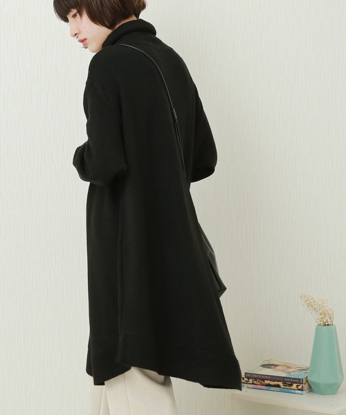 n'ee-ne（ネーネ）の「もちもちニット　タートルネックAラインニット（ニット/セーター・レディース・ブラック/ベージュ/カーキ/アイボリー・FREE）」の3枚目の写真