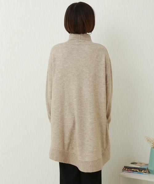 n'ee-ne（ネーネ）の「もちもちニット　タートルネックAラインニット（ニット/セーター・レディース・ブラック/ベージュ/カーキ/アイボリー・FREE）」の21枚目の写真