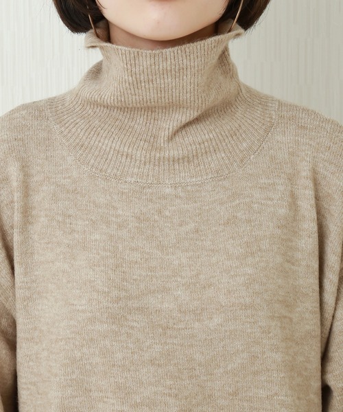 n'ee-ne（ネーネ）の「もちもちニット　タートルネックAラインニット（ニット/セーター・レディース・ブラック/ベージュ/カーキ/アイボリー・FREE）」の19枚目の写真