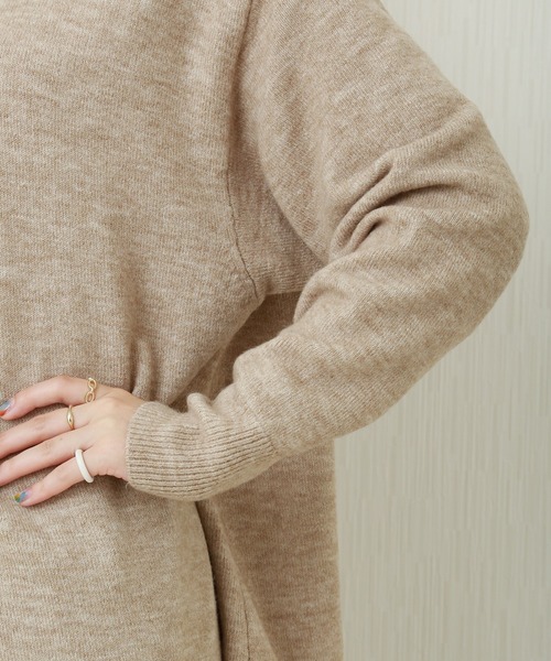 n'ee-ne（ネーネ）の「もちもちニット　タートルネックAラインニット（ニット/セーター・レディース・ブラック/ベージュ/カーキ/アイボリー・FREE）」の9枚目の写真