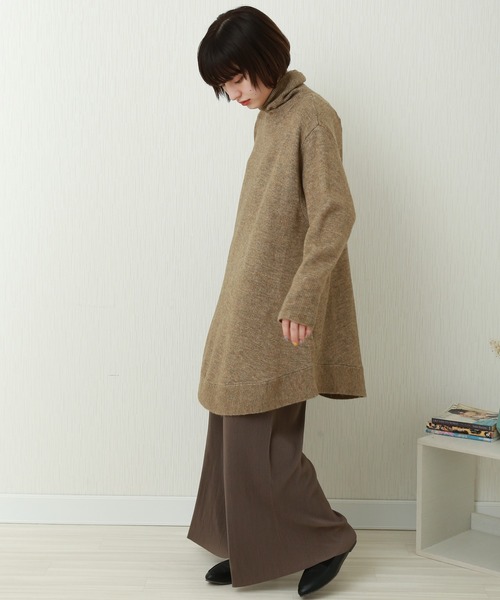 n'ee-ne（ネーネ）の「もちもちニット　タートルネックAラインニット（ニット/セーター・レディース・ブラック/ベージュ/カーキ/アイボリー・FREE）」の10枚目の写真