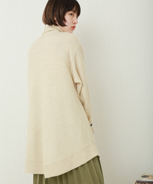 n'ee-ne（ネーネ）の「もちもちニット　タートルネックAラインニット（ニット/セーター・レディース・ブラック/ベージュ/カーキ/アイボリー・FREE）」の5枚目の写真