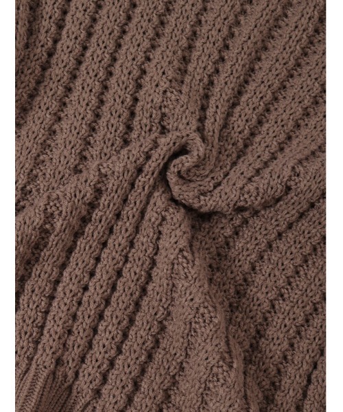 fifth（フィフス）の「ボトルネック透かし編みボリュームニット（ニット/セーター・レディース・アイボリー/モカ/ホワイト・MEDIUM）」の5枚目の写真