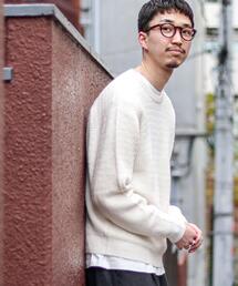 coen | ウェーブ編みクルーネックニット(ニット/セーター)