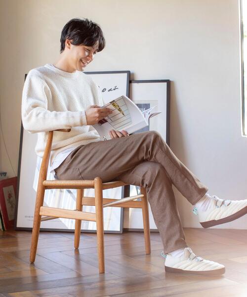 coen（コーエン）の「ウェーブ編みクルーネックニット（ニット/セーター・メンズ・ベージュ/オフホワイト・LARGE/SMALL/MEDIUM/X-LARGE）」の4枚目の写真