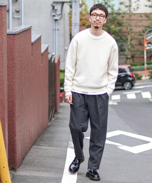 coen（コーエン）の「ウェーブ編みクルーネックニット（ニット/セーター・メンズ・ベージュ/オフホワイト・LARGE/SMALL/MEDIUM/X-LARGE）」の9枚目の写真