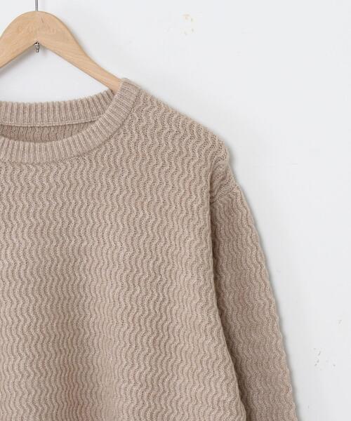 coen（コーエン）の「ウェーブ編みクルーネックニット（ニット/セーター・メンズ・ベージュ/オフホワイト・LARGE/SMALL/MEDIUM/X-LARGE）」の16枚目の写真