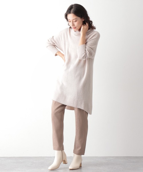 LEPSIM（レプシィム）の「微光沢柄サテンパンツ　916866（その他パンツ・レディース・ライトグレー/モカ・FREE）」の4枚目の写真