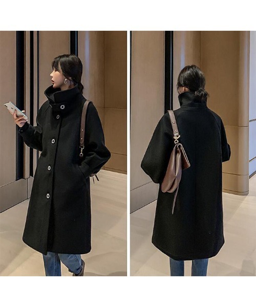 Ritzy（リッツィー）の「エコウールロングコート（チェスターコート・レディース・ブラック/レッド・M/L）」の13枚目の写真