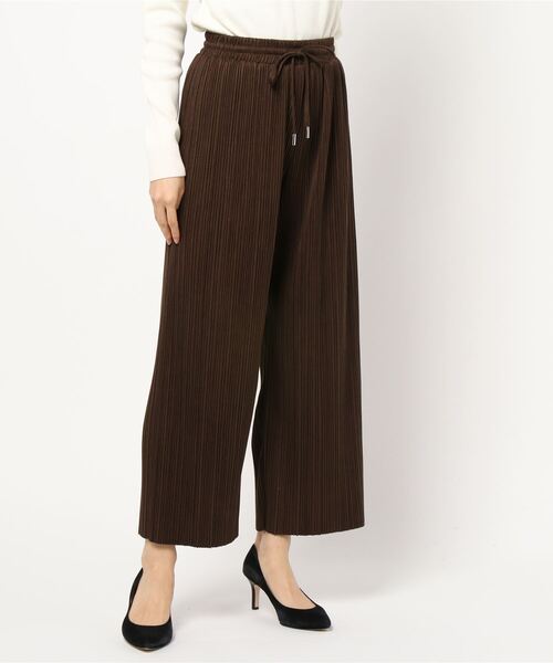 rps（アールピーエス）の「ダブルプリーツスウェードワイドパンツ（その他パンツ・レディース・ダークブラウン/アイボリー/グレイッシュブルー/モカ・M）」の17枚目の写真