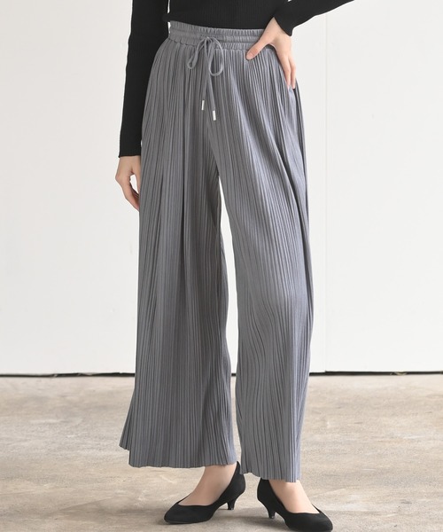 rps（アールピーエス）の「ダブルプリーツスウェードワイドパンツ（その他パンツ・レディース・ダークブラウン/アイボリー/グレイッシュブルー/モカ・M）」の13枚目の写真