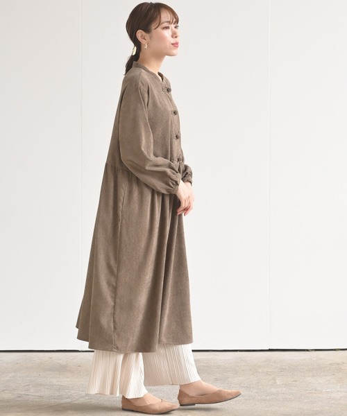 rps（アールピーエス）の「ダブルプリーツスウェードワイドパンツ（その他パンツ・レディース・ダークブラウン/アイボリー/グレイッシュブルー/モカ・M）」の16枚目の写真