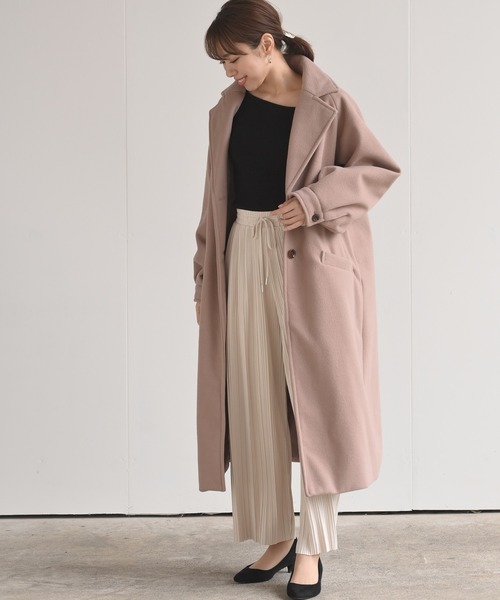 rps（アールピーエス）の「ダブルプリーツスウェードワイドパンツ（その他パンツ・レディース・ダークブラウン/アイボリー/グレイッシュブルー/モカ・M）」の19枚目の写真