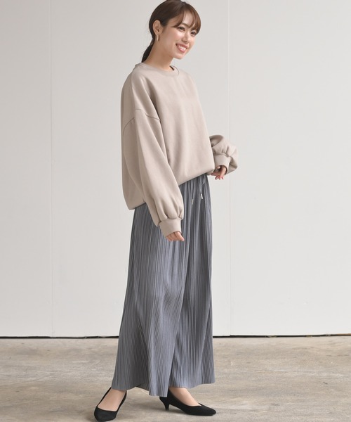 rps（アールピーエス）の「ダブルプリーツスウェードワイドパンツ（その他パンツ・レディース・ダークブラウン/アイボリー/グレイッシュブルー/モカ・M）」の12枚目の写真