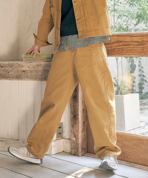 LBC（エルビーシー）の「【選べるセットアップ】LBC ゆるテーパードデニムパンツ（デニムパンツ・レディース・オフホワイト/ブルー/ネイビー/ピンク/ブラウン/ブラック/スカイブルー/マスタード/ライトグレー/カーキ・M/L）」の9枚目の写真