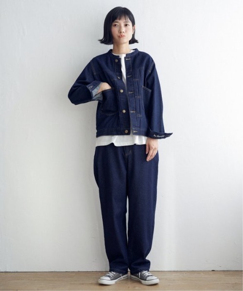 LBC（エルビーシー）の「【選べるセットアップ】LBC ゆるテーパードデニムパンツ（デニムパンツ・レディース・オフホワイト/ブルー/ネイビー/ピンク/ブラウン/ブラック/スカイブルー/マスタード/ライトグレー/カーキ・M/L）」の22枚目の写真