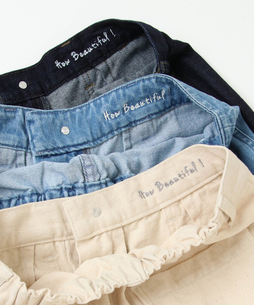 LBC（エルビーシー）の「【選べるセットアップ】LBC ゆるテーパードデニムパンツ（デニムパンツ・レディース・オフホワイト/ブルー/ネイビー/ピンク/ブラウン/ブラック/スカイブルー/マスタード/ライトグレー/カーキ・M/L）」の13枚目の写真