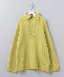 6（ロク）の「＜6(ROKU)＞HIGH ZIP SAILOR KNIT/ニット（ニット