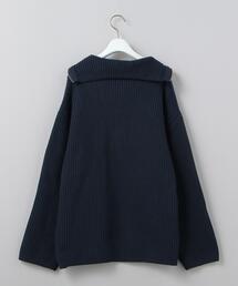 6（ロク）の「＜6(ROKU)＞HIGH ZIP SAILOR KNIT/ニット（ニット