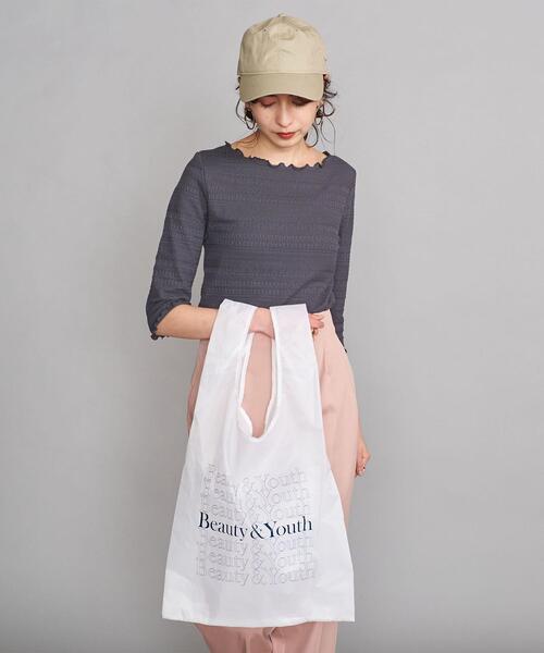 BEAUTY&YOUTH UNITED ARROWS（ビューティーアンドユースユナイテッドアローズ）の「BY SOUVENIR PACKABLE ショップ バッグ M（エコバッグ/サブバッグ・メンズ・ブラック/その他1/ホワイト・FREE）」の9枚目の写真