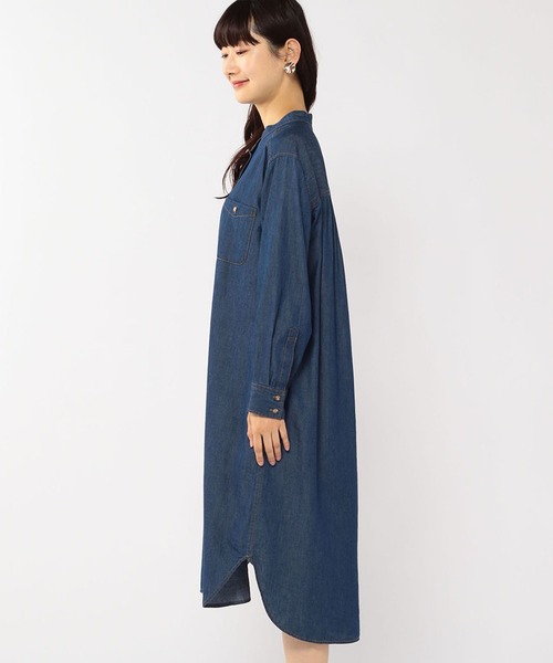 Petit Honfleur（プチオンフルール）の「デニムシャツワンピース（シャツワンピース・レディース・ネイビー/ブルー・11号/9号）」の10枚目の写真
