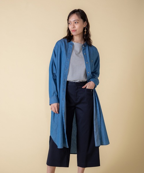 Petit Honfleur（プチオンフルール）の「デニムシャツワンピース（シャツワンピース・レディース・ネイビー/ブルー・11号/9号）」の12枚目の写真