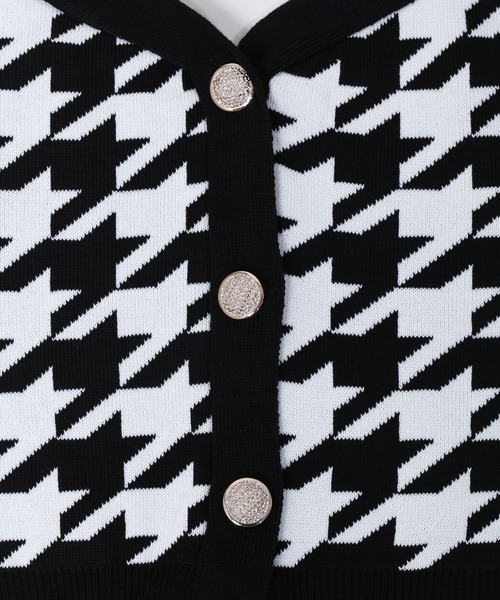 WC（ダブル シー）の「千鳥柄ニットビスチェ（ニット/セーター・レディース・ブラック・FREE）」の6枚目の写真