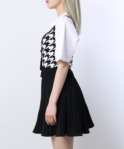 WC（ダブル シー）の「千鳥柄ニットビスチェ（ニット/セーター・レディース・ブラック・FREE）」の4枚目の写真