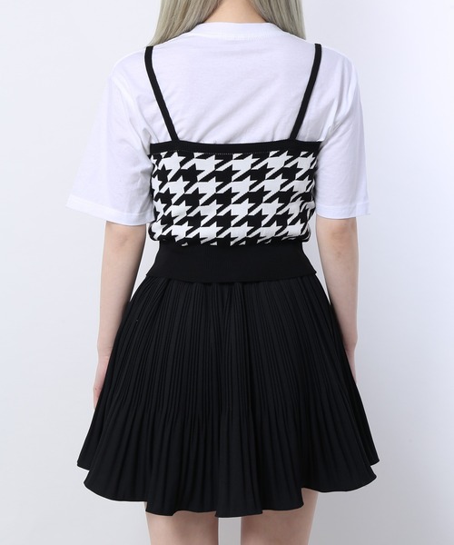 WC（ダブル シー）の「千鳥柄ニットビスチェ（ニット/セーター・レディース・ブラック・FREE）」の5枚目の写真