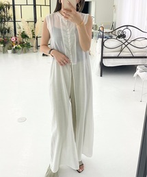 リネンライクジレスリットワンピース