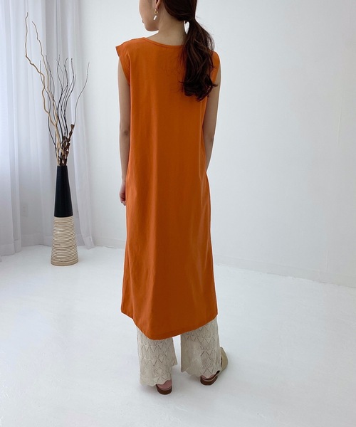 StyleSea(スタイルシー)の「リネンライクジレスリットワンピース(ワンピース・レディース・アイボリー/ベージュ/ブラウン/オレンジ/イエロー/ベージュ系その他/ブラウン系その他/ブラック系/オフホワイト/オリーブ/マルーン/モカ/ブラック・FREE)」の22枚目の写真