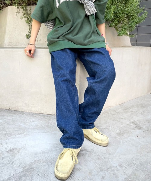 WHO'S WHO gallery(フーズフーギャラリー)の「【KOOKY'N/クーキー】デニムパンツ(デニムパンツ・メンズ・ホワイト/ブラック/サックスブルー/インディゴブルー・FREE)」の4枚目の写真